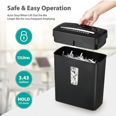 ETL 승인 컴팩트 종이 파괴 기계 6 장 종이 Shredder 13L C220P-6